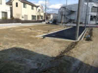 潰れ地の道路の画像